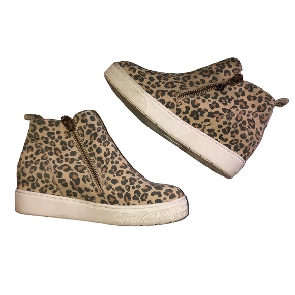 Sketcher Platform Leopard Bootie, Double Zipper on Each, Y2K Style SZ 7.5 - Picture 2 of 9